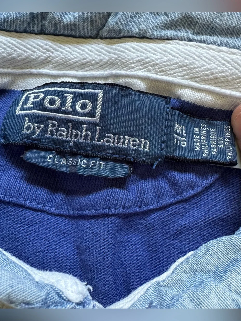Polo Ralph Lauren XXL Rugby Shirt Fishing 67 Striped Cotton Polo